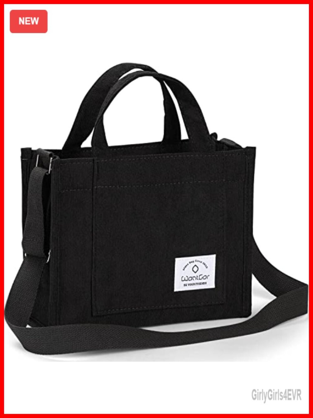 Corduroy Crossbody Tote Bag with Adjustable Straps